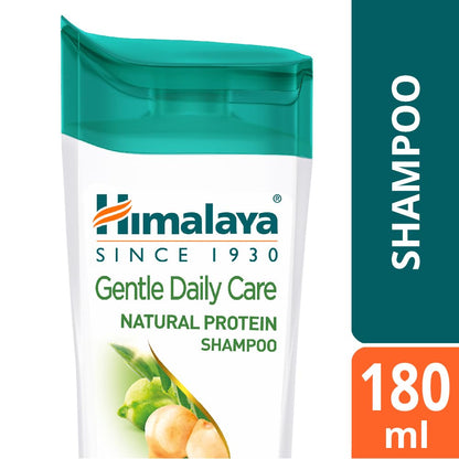 Himalaya Gentle Daily Care Natural Protein Shampoo, Gently cleanses & strengthens, With Chickpea, Licorice & Amla, For Women & Men, 180ml