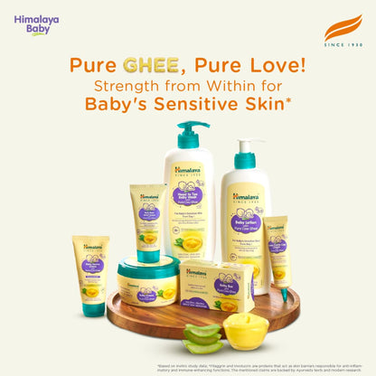 Himalaya Baby Lotion with Pure Cow Ghee 400ml | ph 5.5 | Aloe vera | Safe for newborns | For baby's sensitive skin safe from day 1| No Parabens | No Phthalates | No Mineral Oil | No Synthetic color | Pediatrician evaluated