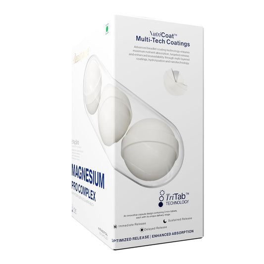 Beautywise TriTab Magnesium Complex | 6-in-1 High-Absorption Magnesium (Aquamin, Lipoza Bisglycinate) 355 mg & Co-Actives | Smart Timed-Release for Sleep, Muscle Recovery & Nerve Health | 30 Capsules