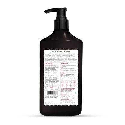 THE LOVE CO 1% Salicylic Acid Body Wash 236ml | Body & Back Acne | Paraben & SLS Free | Prevents Dry, Rough, Bumpy, and Strawberry Skin | Deep Cleanses Skin | For Men & Women | Body Shower Gel