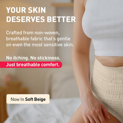 Sirona Disposable Period Panty for Girls | XL-XXL (44-52 Inch) | Pack of 10 | 360Â° Coverage for Stress Free Periods | Leakage Protection for Heavy Flow | Rash Free | Super Absorbent with Comfortable Fit