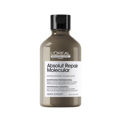 L'OrÃ©al Professionnel Paris Absolut Repair Molecular Sulfate-Free Deep Repairing Shampoo for Damaged Hair | Repair up to 2 years of damage, in one use | 2% peptides bonder, 300ml