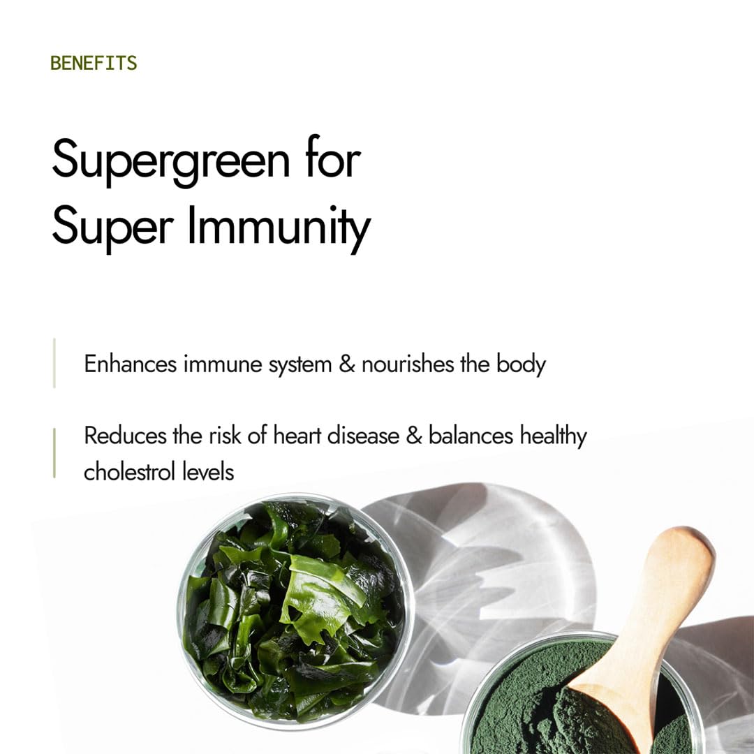 Kapiva Spirulina Capsules |120 Capsule| Contains 60% Protein | Boost Your Immunity | Free from Preservative & Pesticides | Spirulina Tablet