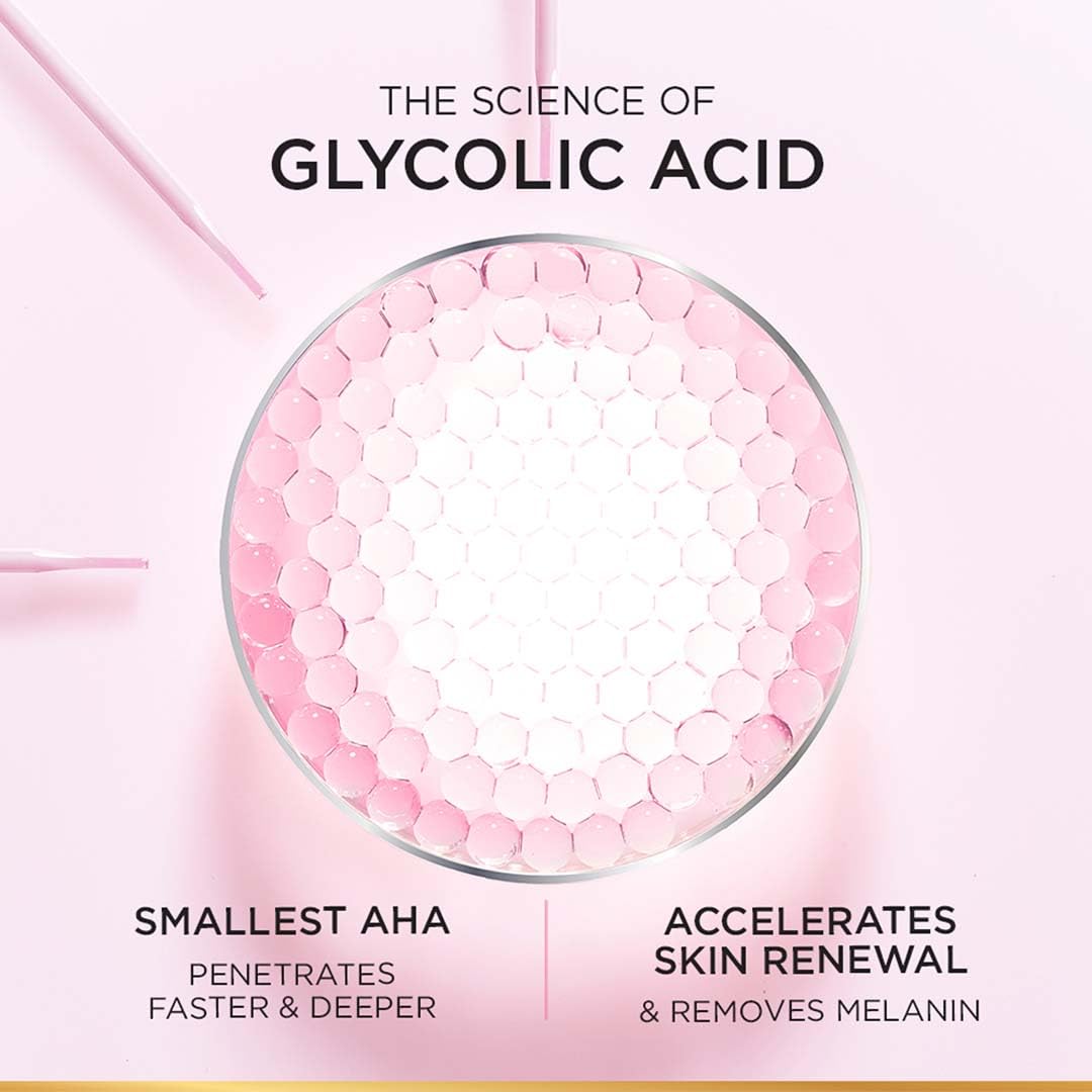 L'Oreal Paris Glycolic Bright Glowing Night Cream, Overnight Brightening Cream, Glycolic Acid in Gel-Like Cream Texture, that Visbily Minimizes Spots & Reveals Glowing skin