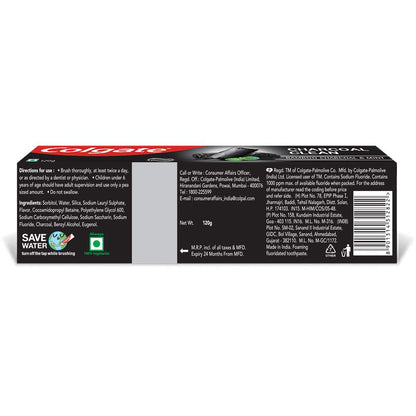 Colgate Charcoal Clean Black Gel Toothpaste, 120g, Bamboo Charcoal and Wintergreen Mint for a Clean Mouth Experience(Bad Breath Treatment)