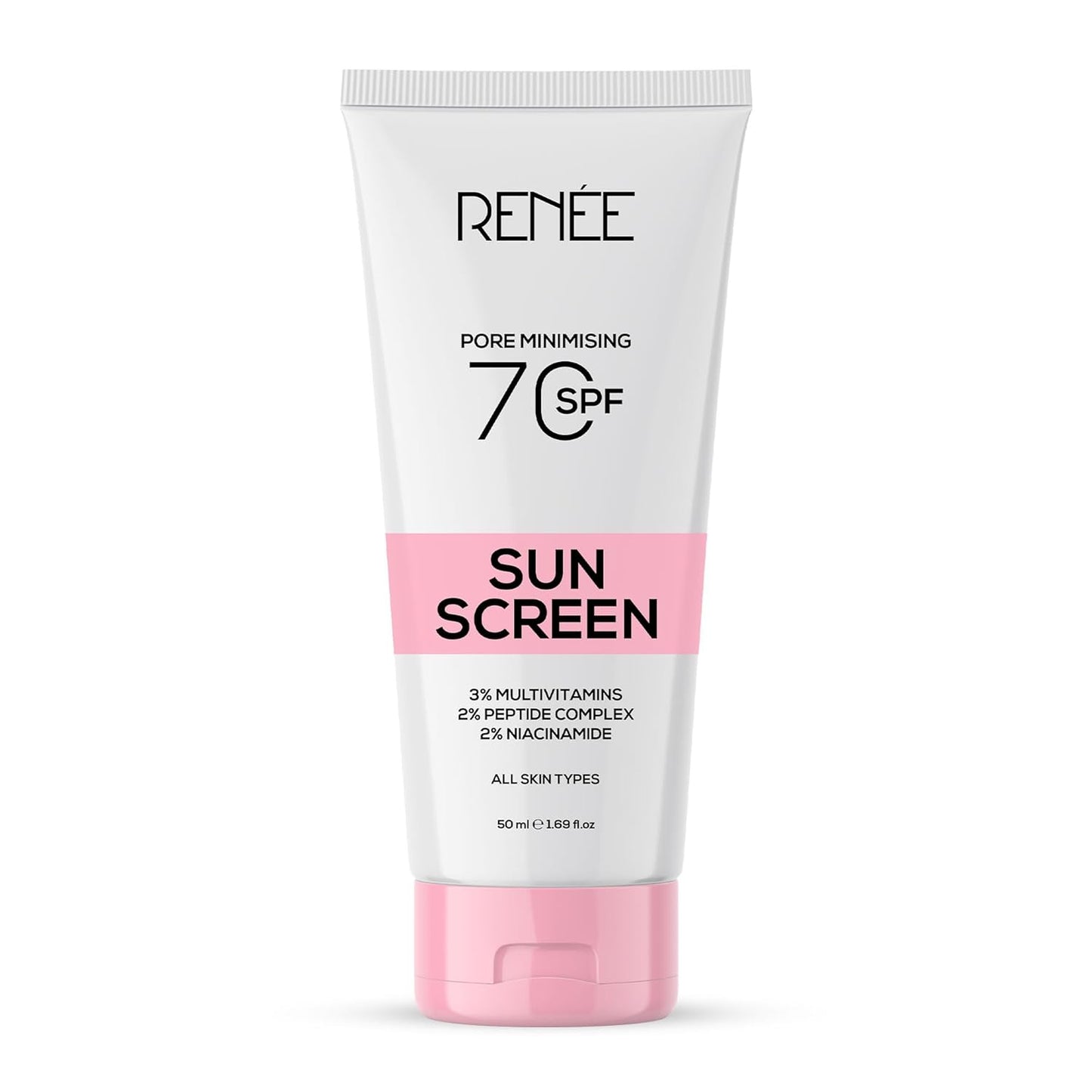 RENEE Pore Minimizing Sunscreen SPF 70 With 2% Niacinamide, 2% Peptide & 3% Multivitamins, 50Ml
