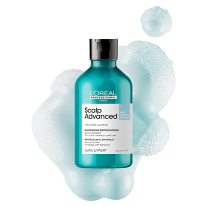 Lâ€™OrÃ©al Professionnel Scalp Advanced Anti-Dandruff Dermo-Clarifier Shampoo 300ml | Removes Dandruff & Gently Clarifies the Scalp with Piroctone Olamine | For Men & Women