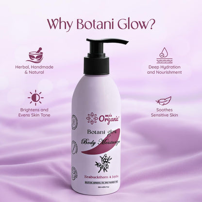 Botani Glow Herbal Moisturizer â€“ With Seabuckthorn, Amla, Tulsi, Green Tea, Aloe Vera, Jojoba & Almond Oil | Deep Hydration, Skin Regeneration, Glow & Nourishment | For All Skin Types | 250 ML