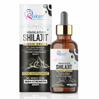 Pure Himalayan Shilajit liquid Drops - 30ml | Rich in Fulvic acid | Natural extract from Himalayas | 100% Pure Shilajit | Boosts Stamina And Energy | Boosts Stamina And Energy