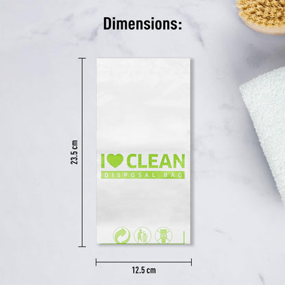 Sirona Sanitary Disposal Bags | 45 Bags | Pad Disposable Bags for Discreet Disposal of Tampons, Condoms, Sanitary Pads, Panty Liner & Personal Hygiene Waste (Green)