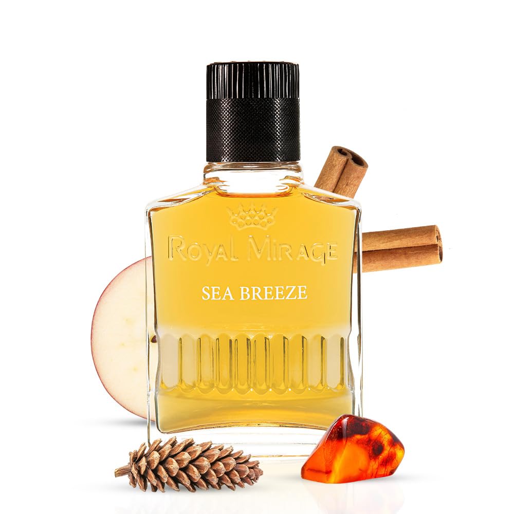 Royal Mirage Sea Breeze Aftershave for Men | Soothing Cinnamon & Fruity Notes | Instant Post-Shave Comfort | Premium Men Aftershave | Long-Lasting Freshness | 100ml