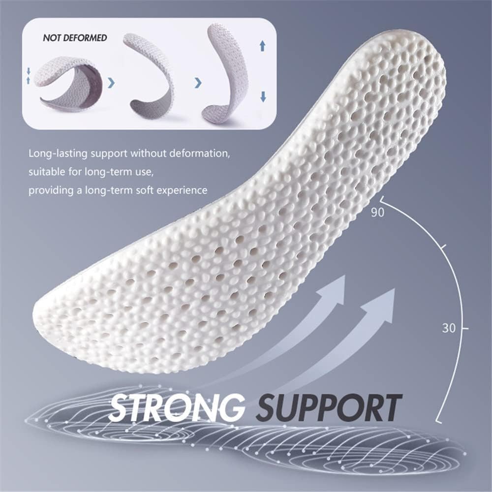 Purastep Memory Foam Shoe Insoles, Elastic Shock Absorbing Height Increasing Sports Shoe Insoles For Men And Women Cuttable Soft Breathable Honeycomb Orthotic Replacement Inserts | UK 9-10 | 1 Pair
