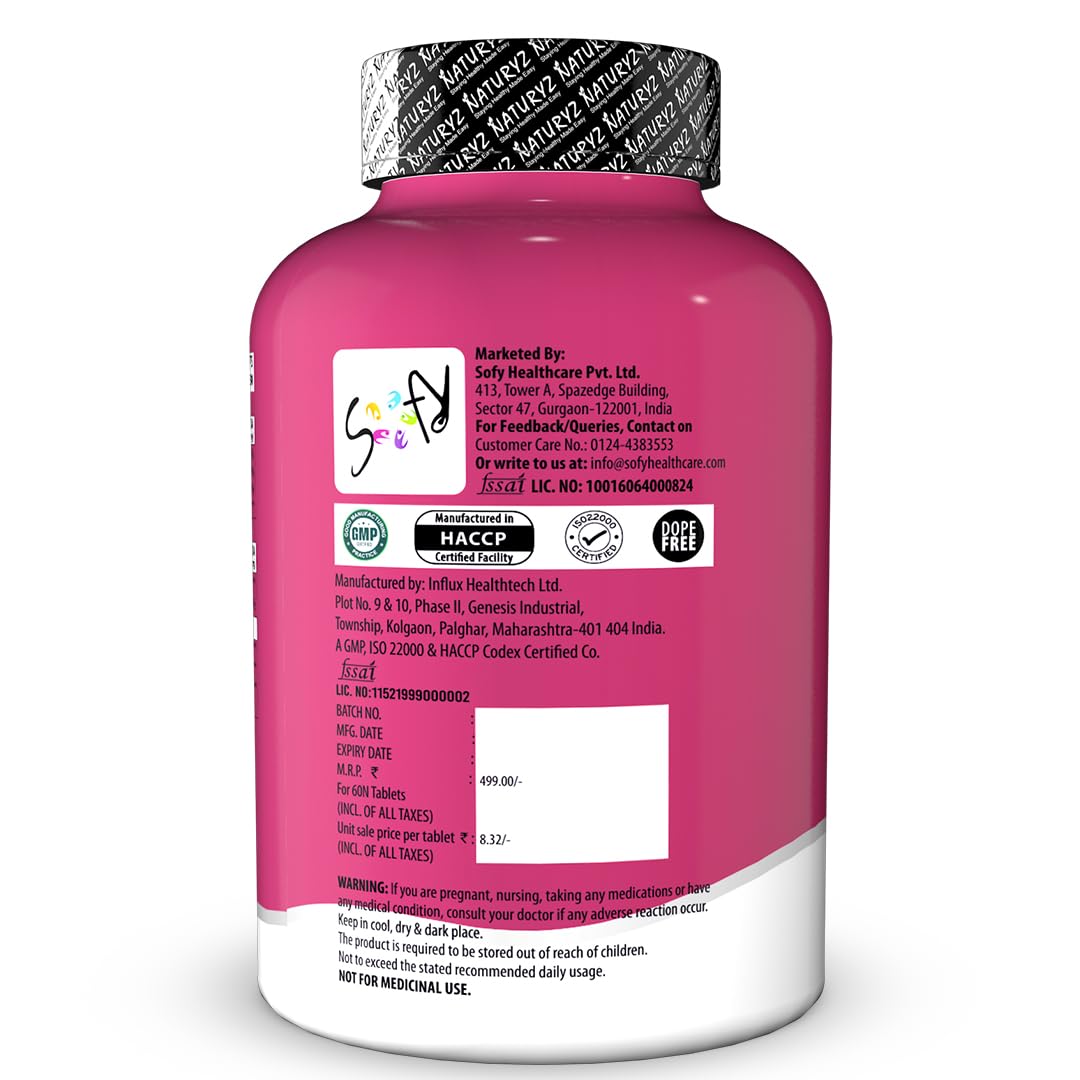 NATURYZ Triple Strength Magnesium Glycinate 2000mg & Calming Herbs for Men & Women | Chamomile | Valerian Extract | 100% RDA Magnesium | Supports Nerve Health, Muscle Relaxation & Sleep Quality - 60 Tablets