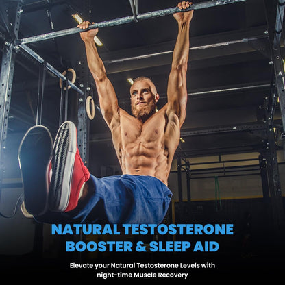 Naturyz Triple Strength ZMA Plus, 5-in-1 Muscle Strength & Nightime Recovery Support Supplement with 450 mg Magnesium Aspartate, Tribulus, Zinc, B6, Black Pepper for Men & Women - 50 Tablets