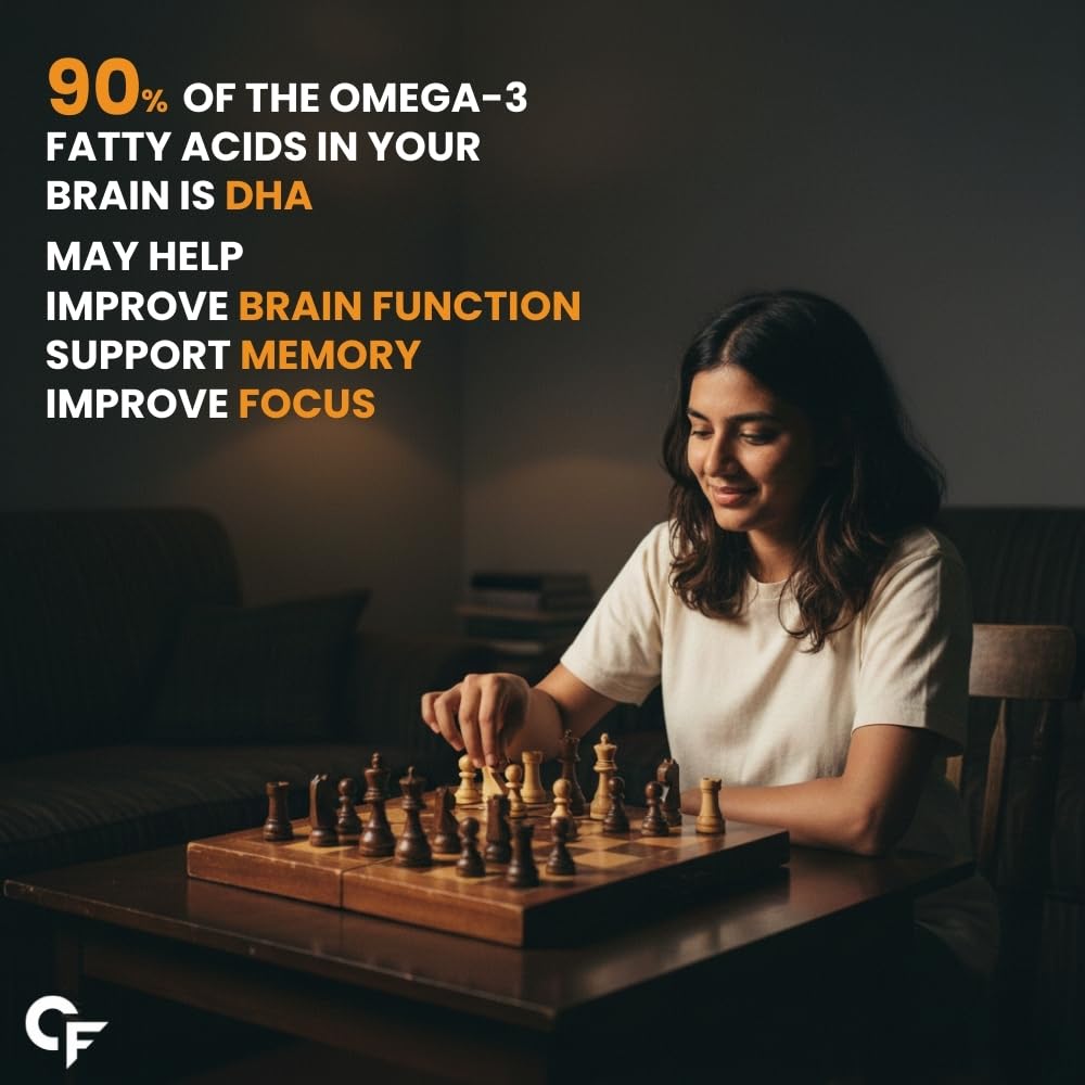 Carbamide Forte Veg Omega 3 2000mg | Plant- Based Omega 3 Supplement with 20% Algal DHA | Supports Heart, Brain & Eye Health - 120 Capsules