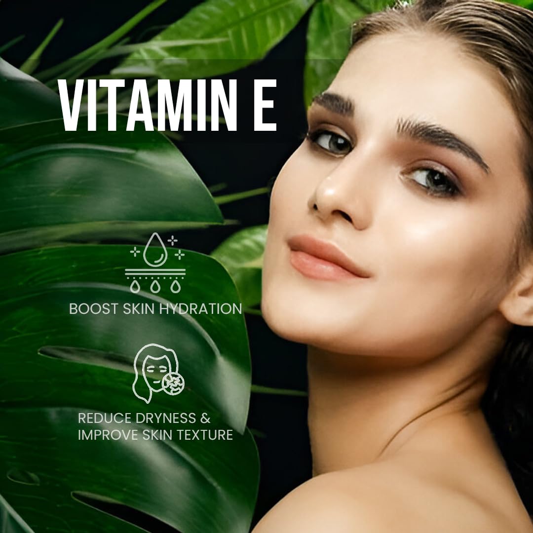 Simply Herbal Vit- E Capsules â€“ 100% Natural Vit- E Supplement with Vit- E â€“ Paraben Free â€“ 60 Capsules