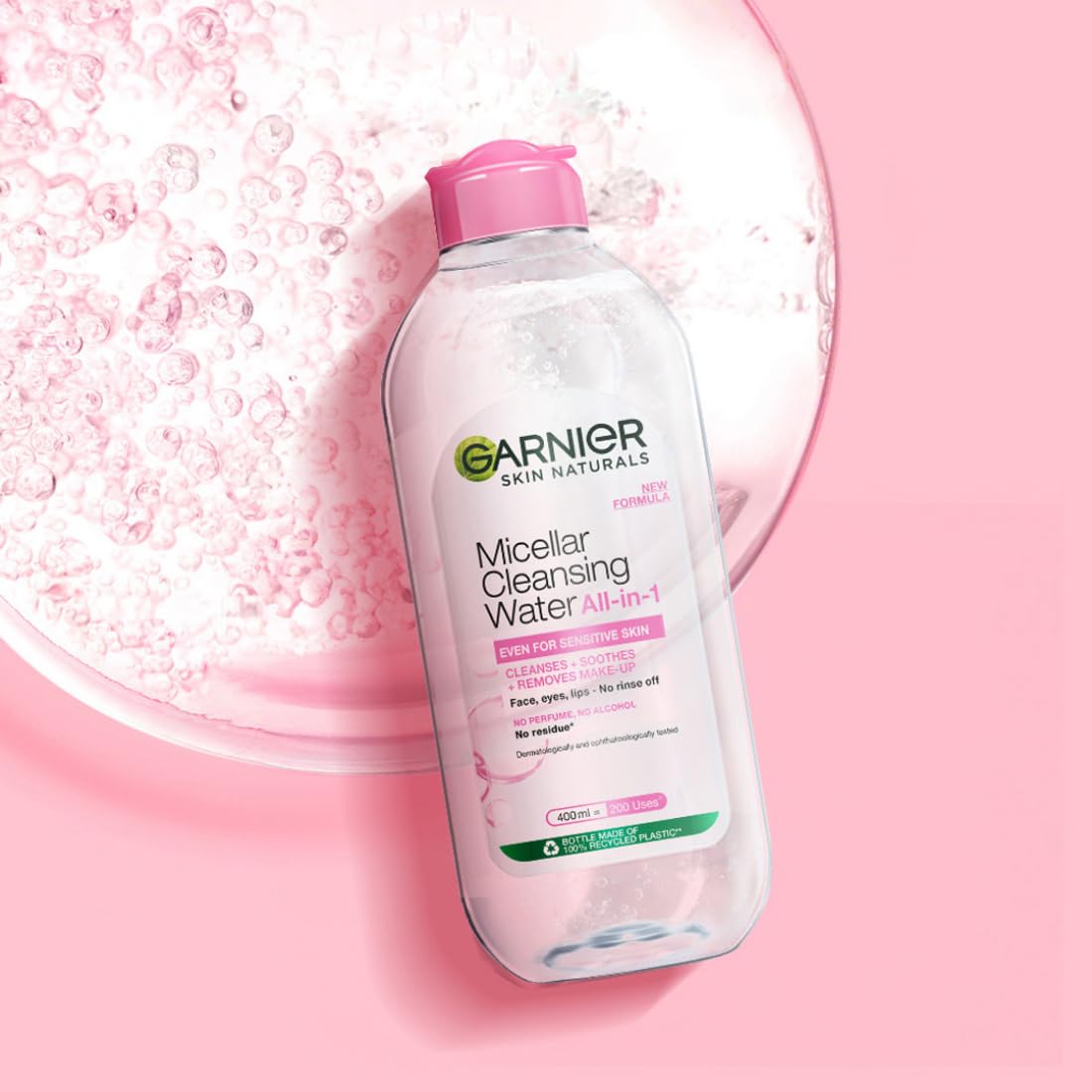 Garnier Skin Naturals, Cleansing Water, Hydrating & Soothing, Micellar Cleansing Water, 125 ml