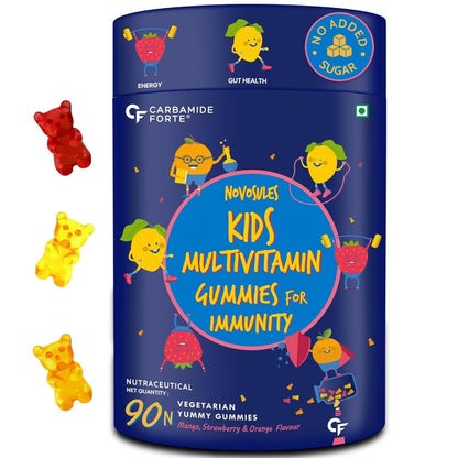 Carbamide Forte Multivitamin For Kids | Multivitamin Gummies For Kids | Multivitamin Gummies For Immunity | Vitamin Gummies For Immunity With No Added Sugar | 90 Gummy Bears