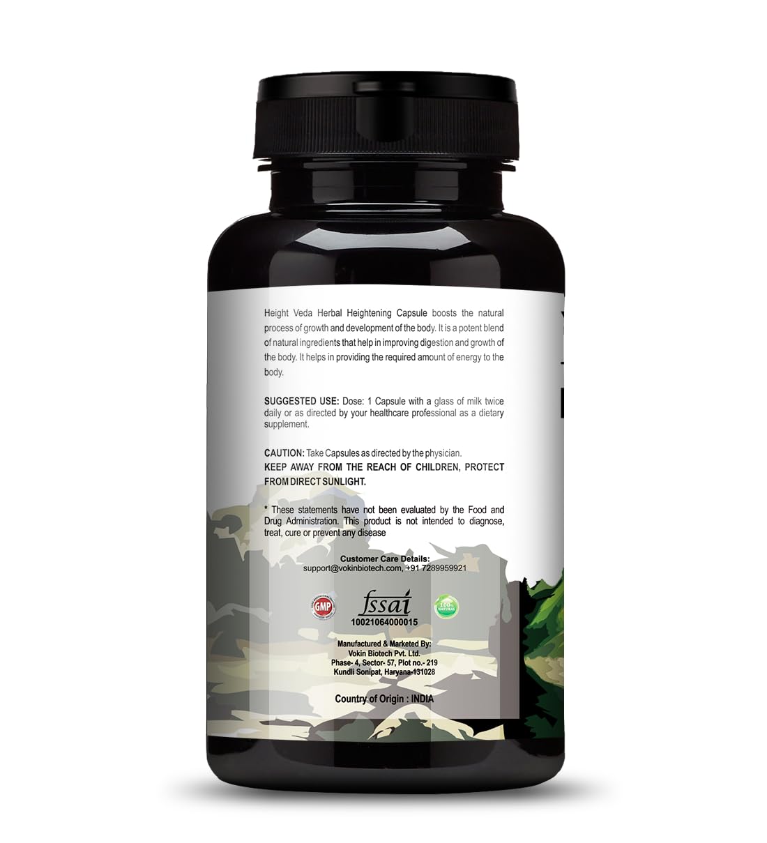Vokin Biotech Original Height Veda Supreme Formula 90 Capsules (Pack of 1)