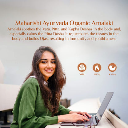 Maharishi Ayurveda Organic Amalaki Capsules 700 MG | Amla Rasayana | Detoxifies Body | Rich In Vitamin C | Boosts Immunity | Improves Digestion (60 Capsules)