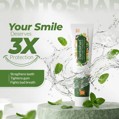 Krishnaâ€™s Dantoshad Ayurvedic Toothpaste With Goodness of 15 Herbs for Strengthens Teeth, Tightens Gum & Maintain Fresh Breath - 100 gm (Pack of 1)