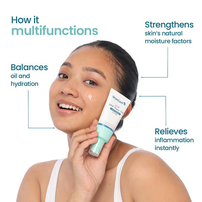 WishCare 2:1:3 NMF Water Gel Moisturizer for Face Oily Skin, Sensitive Skin | Oil-Free Moisturizer Cream For Acne Prone Face | With Niacinamide, Zinc PCA & NMF | Controls Oil & Hydrates | For Men & Women | 50ml