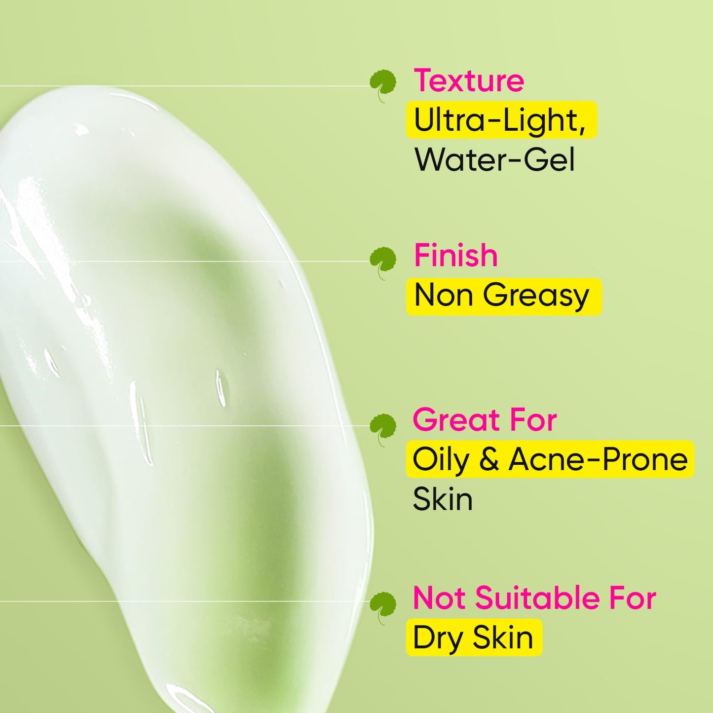 DOT & KEY Cica + Niacinamide Oil Free Moisturizer For Acne Prone Skin Oil Free & Lightweight Fades Dark Spots & Blemishes, Soothes Redness Acne Cream For Oily Acne Prone & Sensitive Skin 50Gm