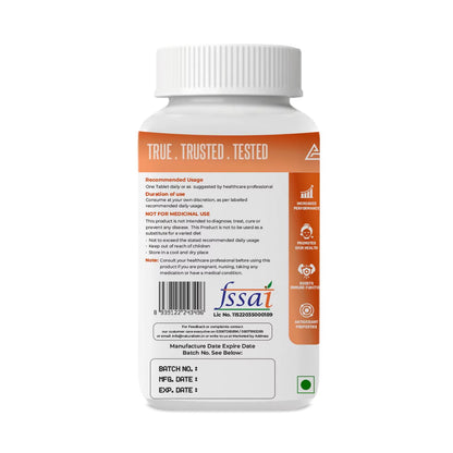 NATURALTEIN â€“ Zinc Monometheonine (60 Tablets) | 44 mg of pure zinc monomethionine, 12 mg of elemental zinc in each tablet | Tested and free from Heavy Metals
