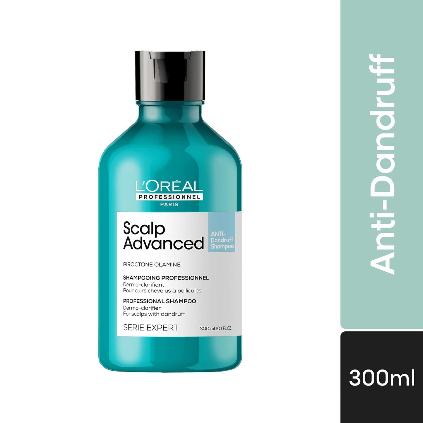 Lâ€™OrÃ©al Professionnel Scalp Advanced Anti-Dandruff Dermo-Clarifier Shampoo 300ml | Removes Dandruff & Gently Clarifies the Scalp with Piroctone Olamine | For Men & Women