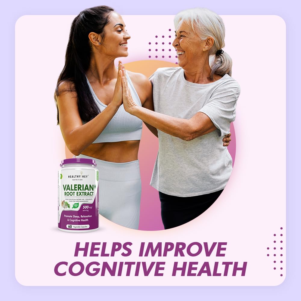 HealthyHey Nutrition Valerian Root Extract - 60 Vegetable Capsules
