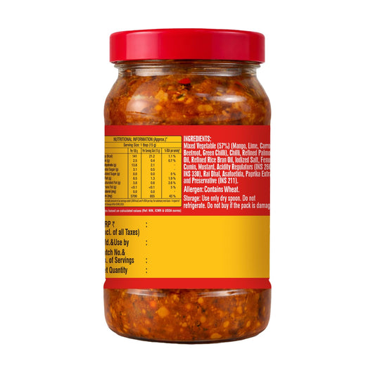 Ruchi Magic Mixed Veg Pickle | Crunchy Traditional Indian Pickle with Assorted Vegetables and Spices | Deliciously Tangy & Spicy Home-Style Taste | 1 kg