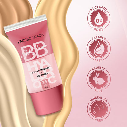FACESCANADA SPF 35 BB Gel CrÃ¨me - Warm Caramel, 30g | Multitasking | Even Skin Tone | Instant Glow | Smooth Flawless Matte Finish | Hydrating | Lightweight & Nonsticky