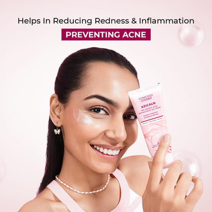 Conscious ChemistÂ® 10% Azelaic Acid Cream | 50g | Face Cream for Men & Women, Moisturizer for Acne Prone Skin, Redness Relief, Soothe Irritation & Inflammation, All Skin Types - Azicalm