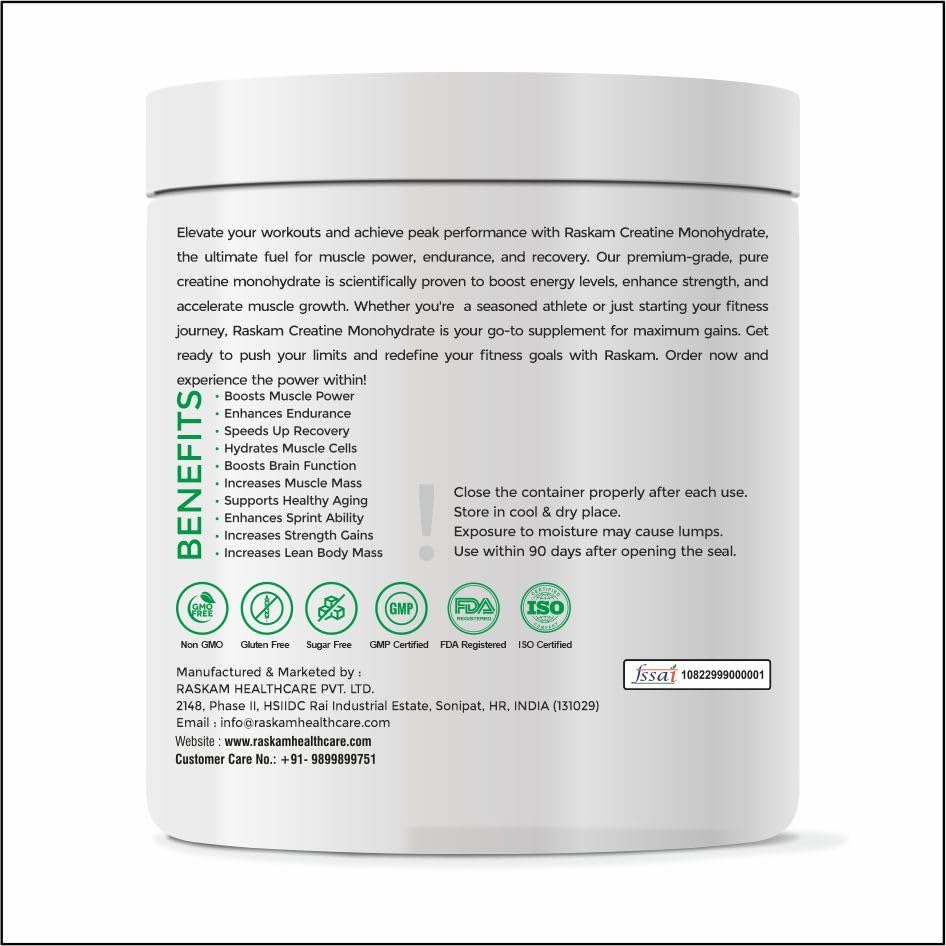 Creatine Monohydrate 100g â€“ Micronised Formula | Boost Strength, Endurance & Muscle Recovery | Unflavoured Workout Supplement