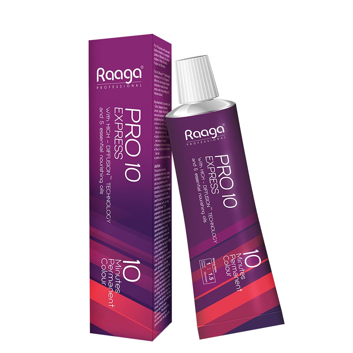 Raaga Professional Pro 10 Express Permanent Hair Colour, Dark Brown, 3, 90 g