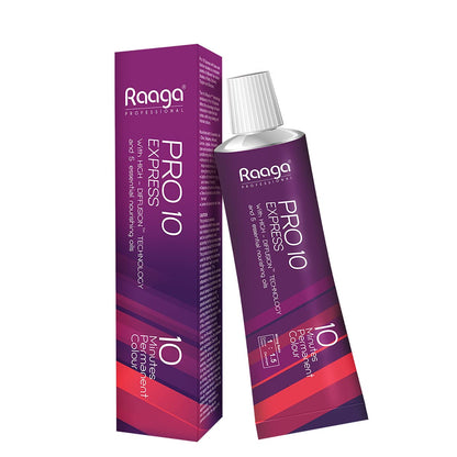 Raaga Professional Pro 10 Express Permanent Hair Colour, Dark Brown, 3, 90 g