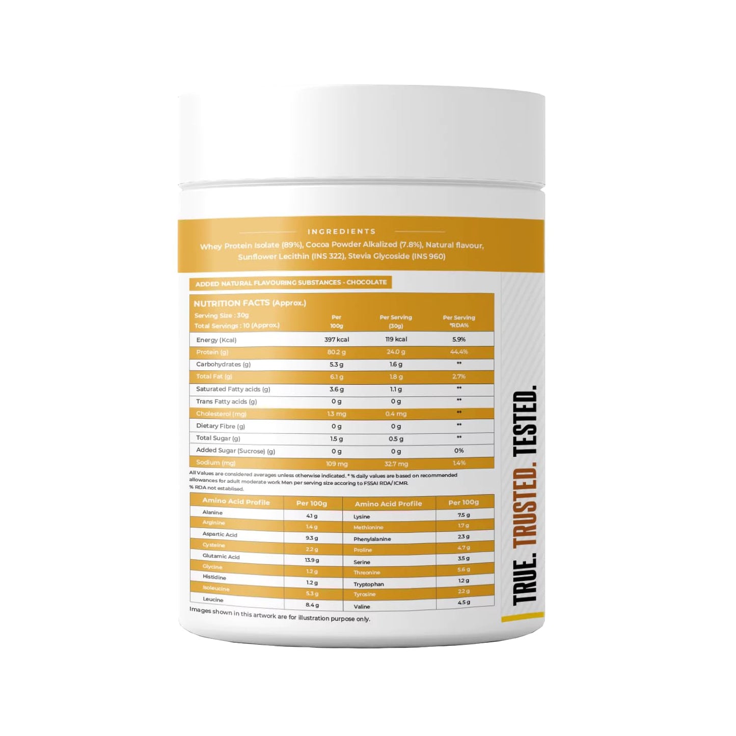 NATURALTEIN Whey Protein Isolate 300g â€“ Chocolate Flavor â€“ 24g Protein per 30g Serving â€“ Naturally Flavoured, No Artificial Sweeteners â€“ Easy to Digest â€“ No Adulteration â€“ Clean & Natural