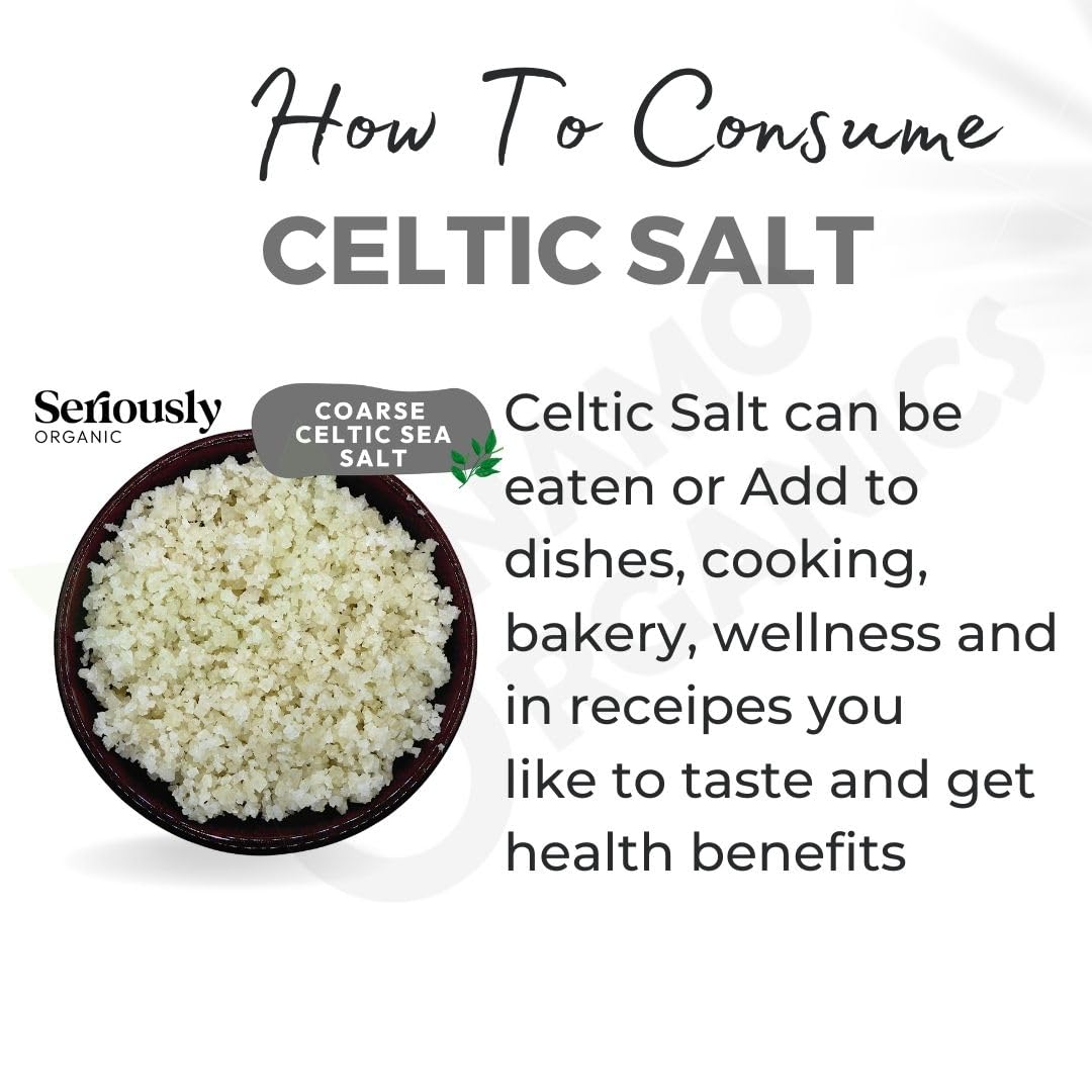 Namo Organics - Organic Celtic Sea Salt (SEL GRIS) - 500g- Premium | Full of Mineral | 100% Natural, Hand Harvested Sea Salt