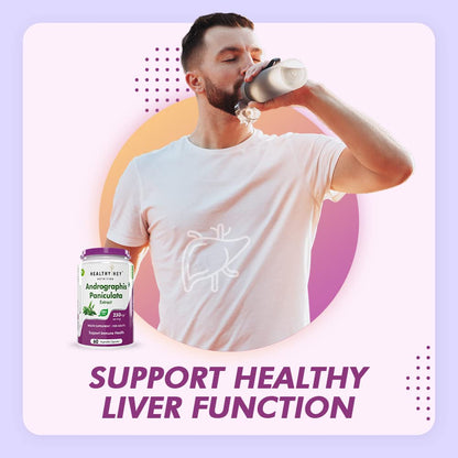 HealthyHey Nutrition Andrographis Paniculata extract - 250 mg per serving - 60 Vegetable Capsules