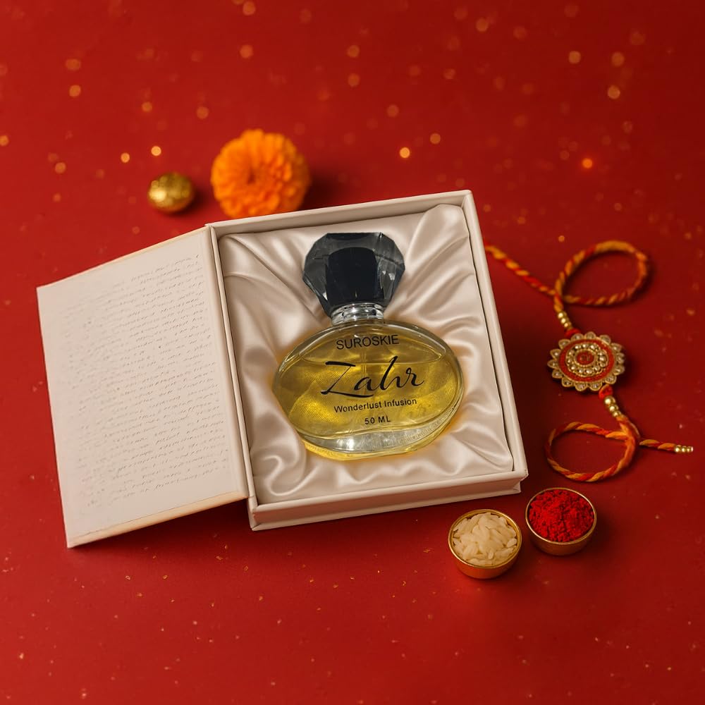 Suroskie Zahr Perfume 50Ml | Luxury Eau De Parfum | Long Lasting Unisex Fragrance Spray | Aromatic Blend Of Aqua, Saffron & Rose Scent | Woody & Oud Notes | Premium Gift For Men & Women