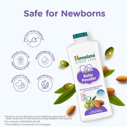 Himalaya Baby Powder 400g | No.1 Doctor-Prescribed Brand | With Yashad Bhasma & Vetiver | Sweat-Free & Refreshing Comfort | Safe for Newborns