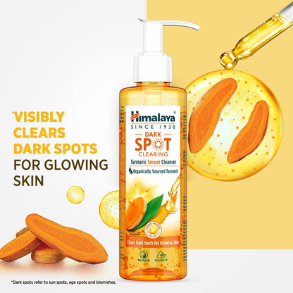 Himalaya Turmeric Serum Cleanser | Niacinamide + Vitamin E + Serum Infused Facewash| Clears dark spots for glowing skin | 180ml