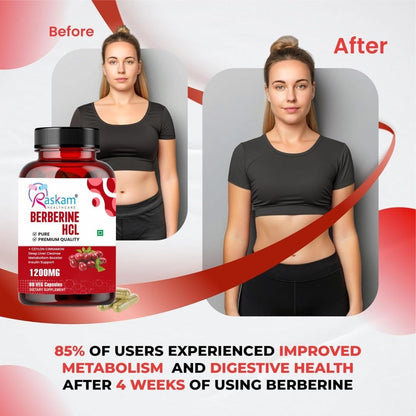 Healthcare Berberine HCL 1200mg with Ceylon Cinnamon, 60 Vegetarian Capsules, Dietary Supplement