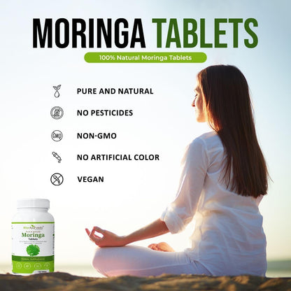 Attar Ayurveda Moringa Tablets 120 Tablets, 500 mg each | Drumstick Leaf Tablets | Pure and Natural, Highly Nutritious