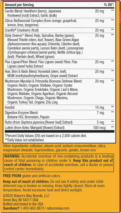Nature's Way Alive! Ultra Multivitamin for Women, Complete Daily Women's Vitamins, High Potency Formula, Promotes Energy Metabolism and Muscle Function*, Vitamin A, C, D, Methylated B12, 60 Tablets