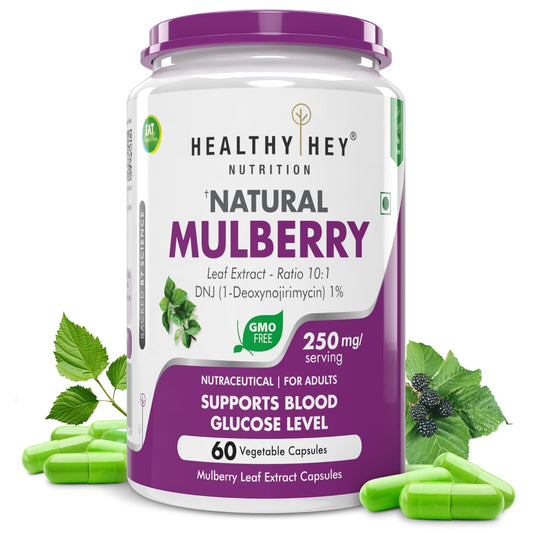 HealthyHey Nutrition Natural Mulberry leaf extract,60 vegetable capsules