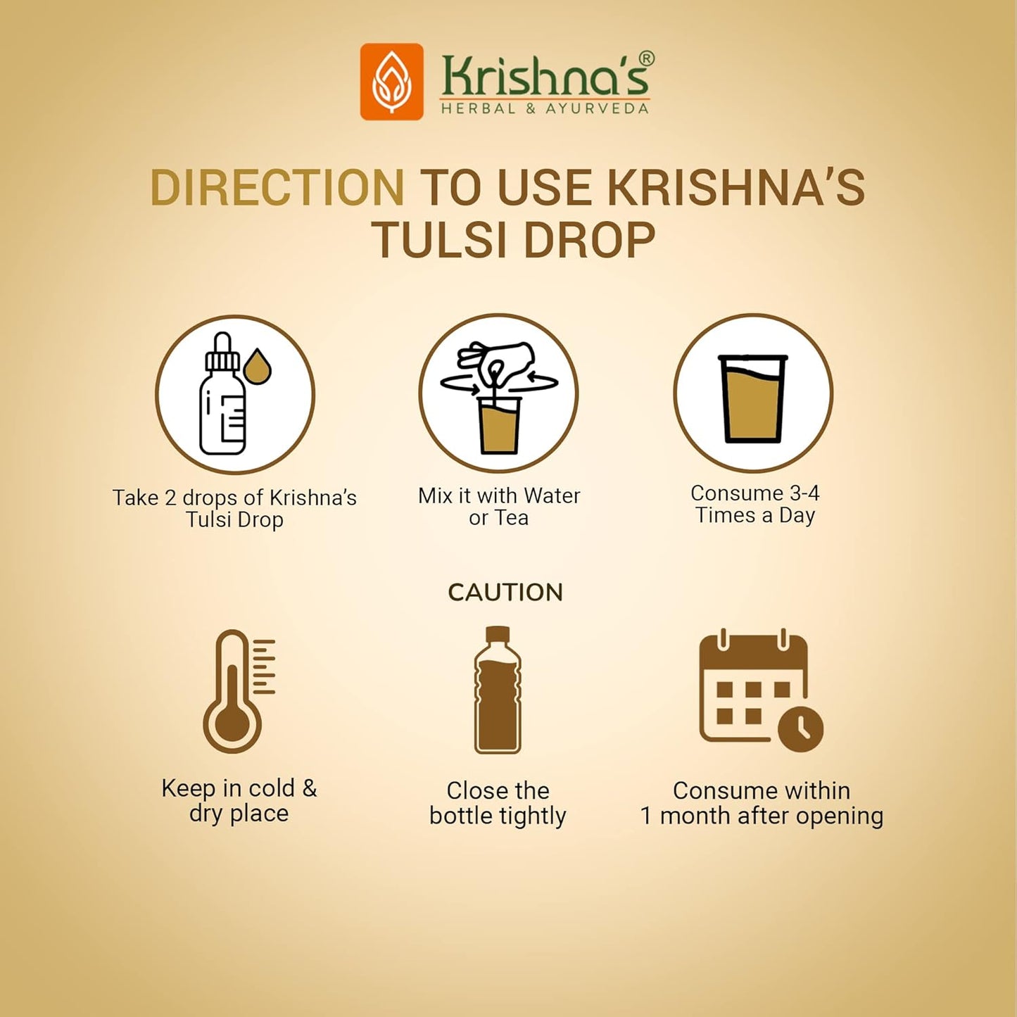 Krishna's Tulsi Drops- Concentrated Drops of 5 Rare Tulsi for Natural Immunity Boosting 10 ml |No Added Preservatives | Manufactured in Glass DistillationUnit