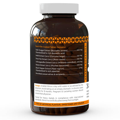 Cureveda Herbal Joyful Joint Support Supplement Tablets For Bone,Joint Wellness (60 Tablets)