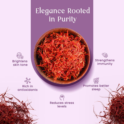 Herbal Max Original Kashmiri Mongra Saffron (A+++ Grade) | 100% Pure Natural & Untouched | Rich Aroma & Flavor for Pregnant Women, Biryani, Cooking, Beauty & Sweets | 0.5g