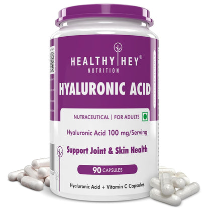 HealthyHey Nutrition Hyaluronic Acid 2X Plus Veg Capsules -90 Count